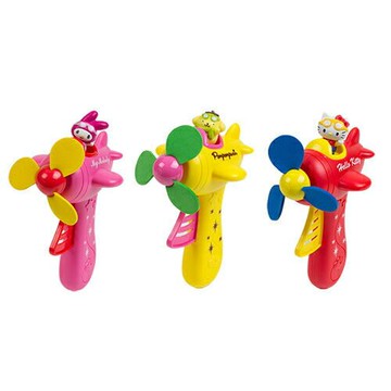 【震撼精品百貨】Hello Kitty 凱蒂貓 SANRIO明星趣味飛機造型手動隨身風扇(三種款式，隨機出貨*1) 震撼日式精品百貨