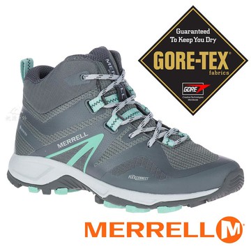 【MERRELL 美國】女GORE-TEX中筒多功能健行鞋『灰/薄荷綠』035278