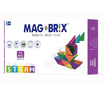 MAGBLOX  - MAGBRIX 積木磁力片 直角三角形 12pcs（共兩款封面隨機出貨）
