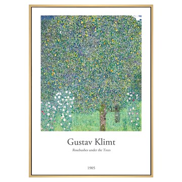菠蘿選畫所 克林姆 樹下的薔薇叢 AVAR5715D  70 x 50cm  木色