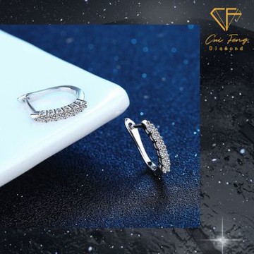 【CF鑽飾】耳環 莫桑鑽《邂逅》鑽石耳環 情人節禮物 新年 生日送禮 飾品 求婚 告白