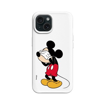 iPhone 15 SolidX 白 - 迪士尼-米奇 Mickey - 遮眼米奇