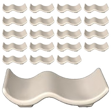 TATUNG 大同磁器 湯筷架 20個 - 簡約波浪造型 餐桌收納好幫手  P6028  1組