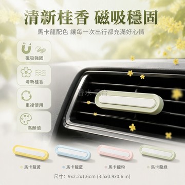 台灣出貨✨ 車載出風口香薰 石膏擴香石 磁吸設計 馬卡龍色系 送5ml精油 可重複使用 檸檬香清新