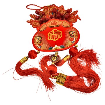 紅果福袋吊飾  68cm  紅色