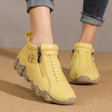 2025新款跨境出口大碼女鞋時尚爆款馬丁靴女新款戶外休閑中幫短靴