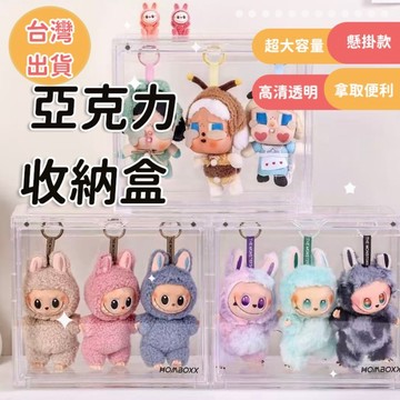 玩偶透明懸掛透明展示盒公仔展示盒 公仔收納架 手辦盲盒收納 拉布布掛件展示盒 泡泡瑪特收納展示架labubu毛絨公仔