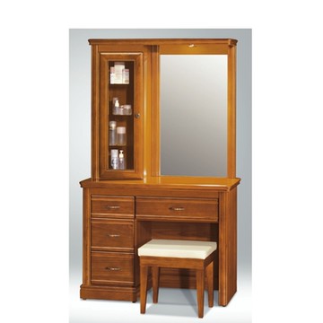 AS DESIGN 雅司家具-信泰3.4尺實木鏡台-102.5*44*175cm-含椅