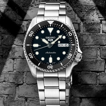 SEIKO精工 5 SPORTS系列 運動機械錶38㎜黑面款 SK004(SRPK29K1/4R36-14B0D)