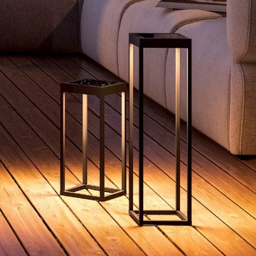 Handy 極簡風太陽能/USB充電兩用式落地燈/壁燈(小)-多色可選 純黑