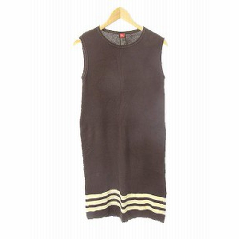 中古 ダブルスタンダードクロージング ダブスタ ワンピース ひざ丈 ノースリーブ ニット F 茶 ブラウン 白 レディース 通販 Lineポイント最大1 0 Get Lineショッピング