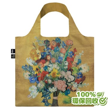 【LOQI】環保春捲包/購物袋｜梵谷 花束金_廠商直送