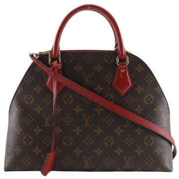 【日本直送】 LOUIS VUITTON Alma Into Bag 2WAY M41779 Monogram 帆布 紅棕/紅 SP1176 【二手】