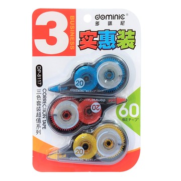 多咪尼 大容量修正帶5mm(3入組)