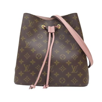 LOUIS VUITTON LV 路易威登 棕色原花帆布 NeoNoe MM 水桶包 兩用包 M44022 【二手名牌BRAND OFF】