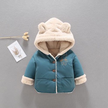 寶寶棉衣2024冬裝新款嬰兒棉襖外套男童加絨韓版棉布潮衣服1-3歲