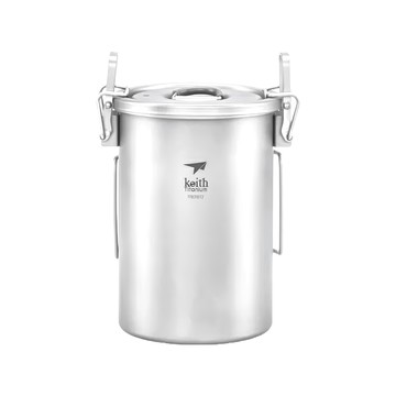 Keith Titanium 鎧斯 多功能煮飯神器 Ti6300 雙層鍋體設計 均勻加熱 900ml  銀色  1個