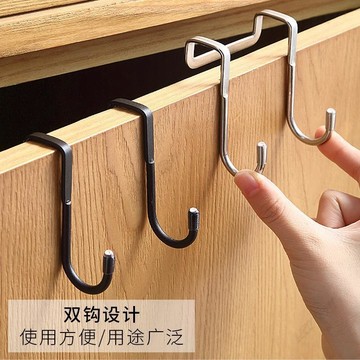 不鏽鋼S型掛鉤304免打孔門後掛衣鉤