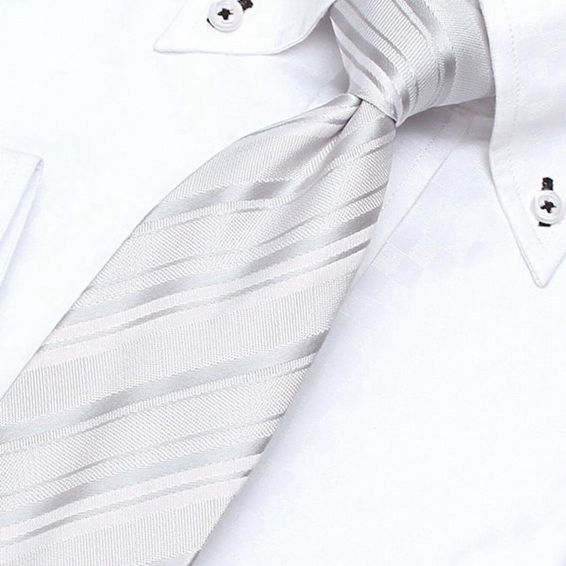 ワンタッチネクタイ 冠婚葬祭 メンズ 結婚式 ネクタイ スナップタイ ワンタッチ 紳士 ネクタイ 結ばない フォーマル シルバー 白 ホワイト ストライプ M便 1 5 通販 Lineポイント最大0 5 Get Lineショッピング