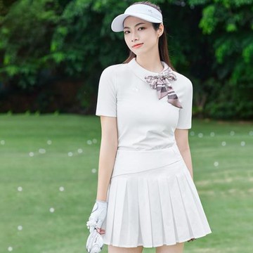 MY新高爾夫女裝高端GOLF服裝套裝白色短袖上衣韓款時尚百褶短裙褲