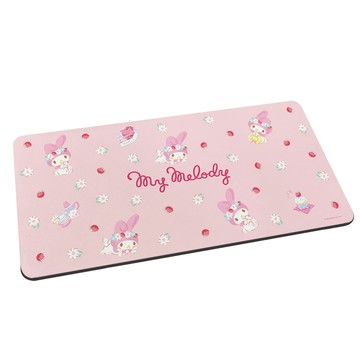 【Sanrio 三麗鷗】軟式珪藻土吸水地墊-連續圖系列 草莓美樂蒂 （80x38x0.5cm） _廠商直送
