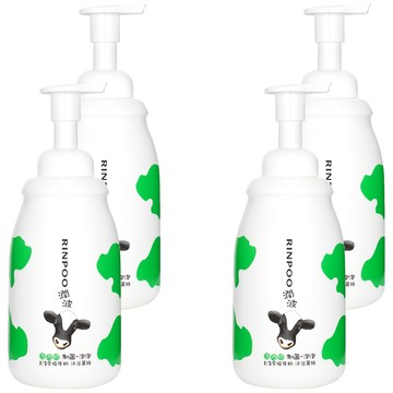 RINPOO 潤波 1/2全脂牛奶制菌沐浴慕斯 25000顆微米牛奶雪泡  850ml  4瓶