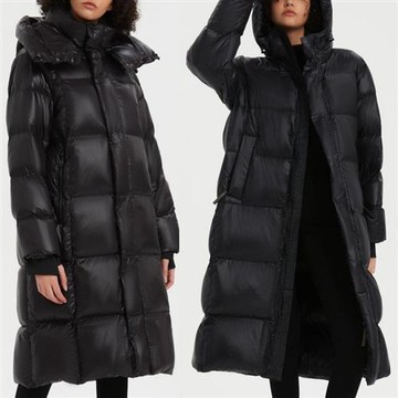 【巴黎精品】現貨+預購頂級真羽絨外套90%鵝絨羽絨衣秋冬外套保暖上衣大碼休閒女裝-黑色連帽情侶過膝a1lr7