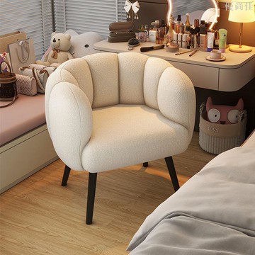 沙發椅臥室休閒懶人電腦椅家用化妝椅簡約美甲梳妝臺網紅客廳凳子