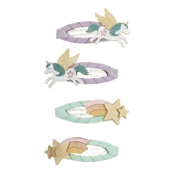 Mimi & Lula｜SS26_獨角夢境-夢幻獨角獸滴答夾4入