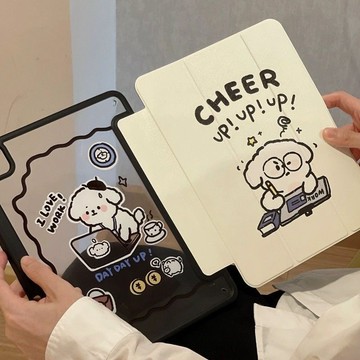 iPad 保護套 卡通可愛狗防摔air345女MINI6第9代蘋果平闆保護套 ipad保護殻pro