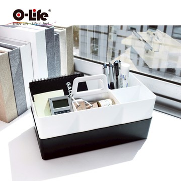 O-Life 固定手提式整理收納盒/儲物收納/桌上收納/堆疊收納