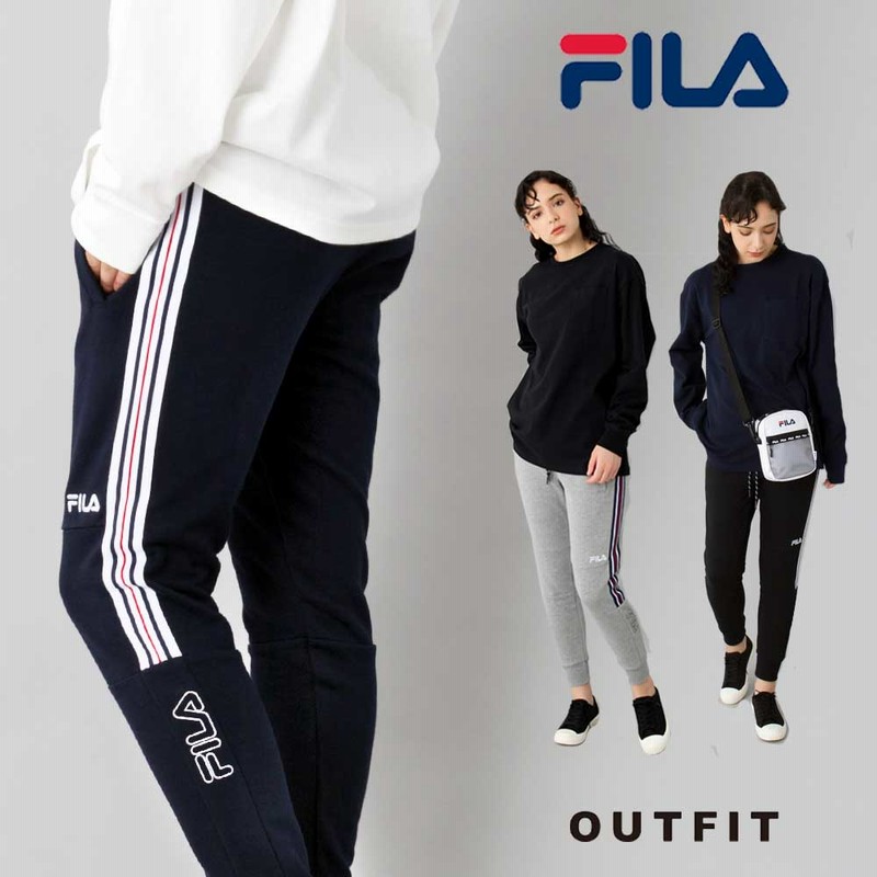 Fila フィラ カラーライン ジョガーパンツ レディース スウェット パンツ 黒 ブラック グレー ネイビー ストレッチ スポーツ パンツ ズボン タイト 人気 おすす 通販 Lineポイント最大1 0 Get Lineショッピング