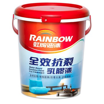 虹牌 彩虹屋 全效抗裂乳膠漆 百合白 1G