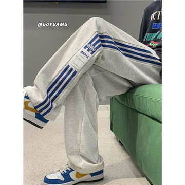 青少年褲子男夏季直筒衛褲高中生籃球運動褲薄款冰絲休閑長褲夏季