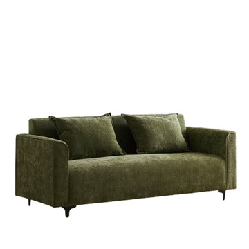 【MUNA家居】39型綠色三人布沙發