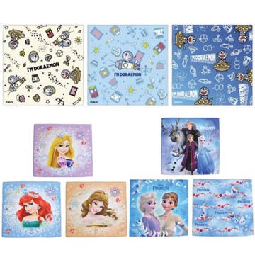 小禮堂 棉質餐巾3入組 迪士尼公主 冰雪奇緣 哆啦A夢