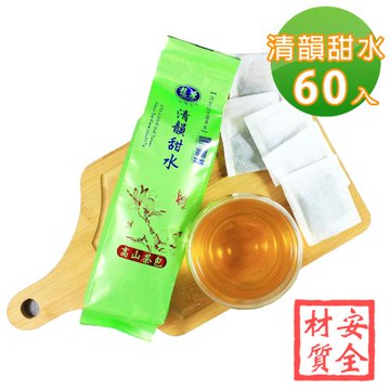 【龍源茶品】茶農職人經典台灣-清韻甜水高山茶包(2gx30入)x2袋-生青茶/無焙火/微發酵