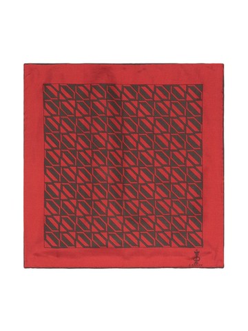 Lanvin Pre-Owned - 1990s abstract-print silk scarf - women - Silk - One Size - Red