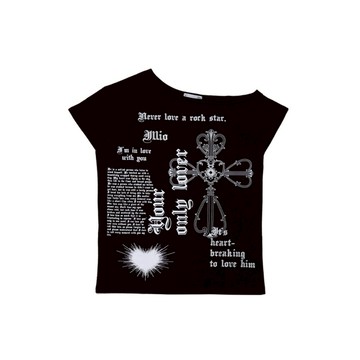 【現貨秒發】 ILLIO BLACK LOVER ONE SHOULDER 不對稱 單肩 短袖