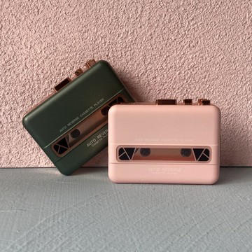 80復古粉色玫瑰金TAPE卡帶磁帶機隨身聽walkman【宜家良品百貨】