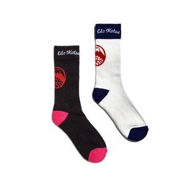 江戶勝｜配件｜經典雙色長襪