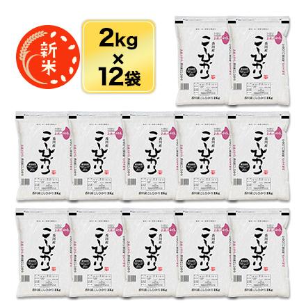 新米 令和5年(2023年)産  香川県産 コシヒカリ 白米 24kg(2kg×12袋)