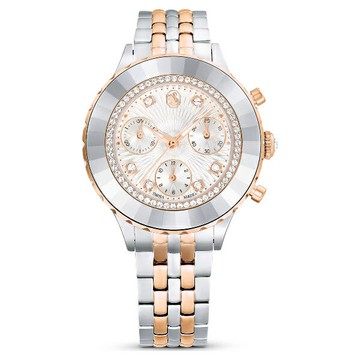 Swarovski 施華洛世奇 Octea Chrono 奢華時尚計時腕表 5672937/ 玫瑰金、銀款 /37mm｜樂天領券現折★全館特惠中★指定刷卡回饋10%