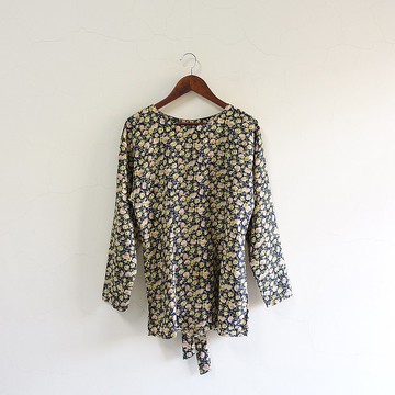│Slowly│ 綁帶花卉/古著上衣 │vintage.復古.文藝