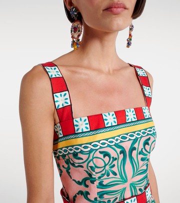 Dolce & Gabbana Taormina printed cotton-blend minidress