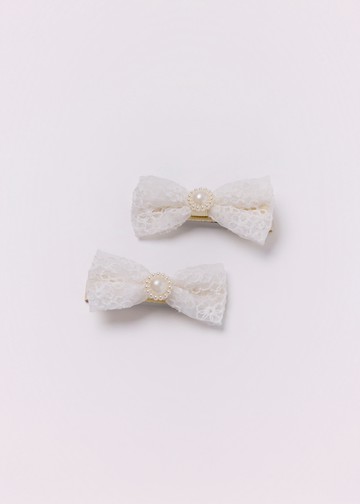 雪白珍蕾・2入髮夾