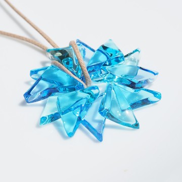 風車玻璃（風車【蒼】）項鍊【可選繩子顏色、長度】【預約製作】