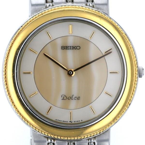 訳あり セイコー 腕時計 8N40-6090 DOLCE クオーツ ホワイト メンズ SEIKO [0604]