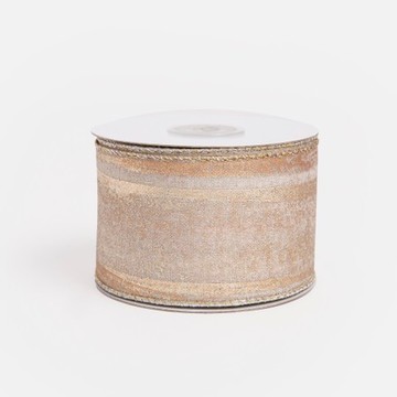 查莉寬版緞帶10碼 刷紋金(客製)