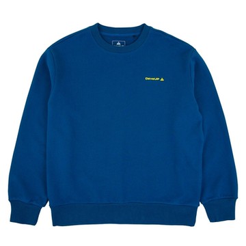 DeveUP - 棉質長袖大學TEE (產品編號 : D02421 碧空藍)